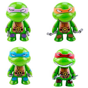 Набір фігурок 4в1 Черепашки ніндзя з аксесуарами, 7 см - TMNT