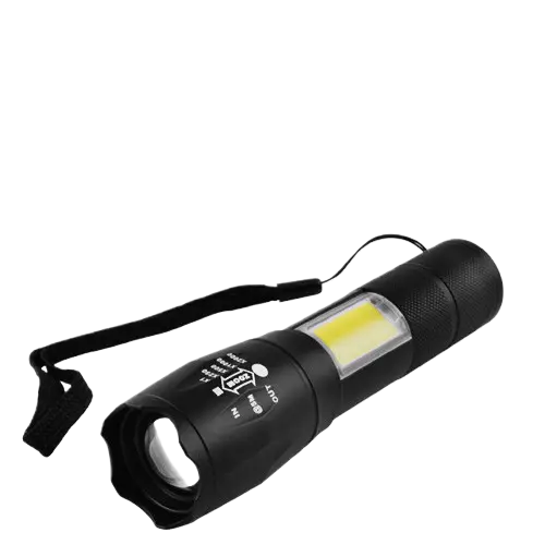 Ліхтар ручний акумуляторний Police 1831-T6+COB microUSB Black (7_00870), фото 1