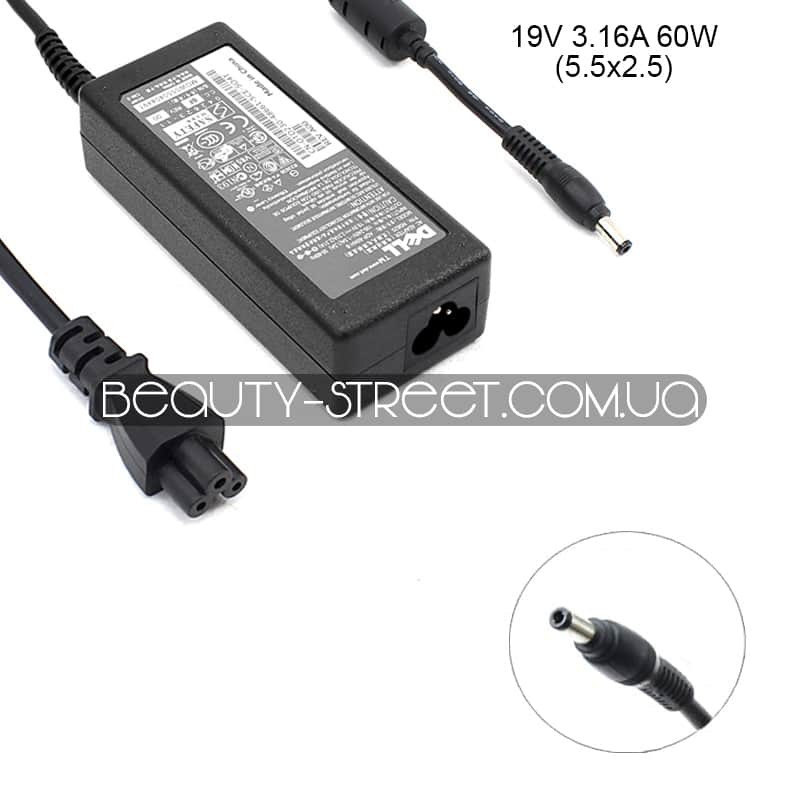 Блок живлення для ноутбука Dell 19V 3.16 A 60W 5.5x2.5 (B)