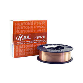 Обміднений зварювальний дріт Ø 0,6 мм (упаковка - 5кг) ER70S-6(СВ08Г2С) TM Huatong HTW-50