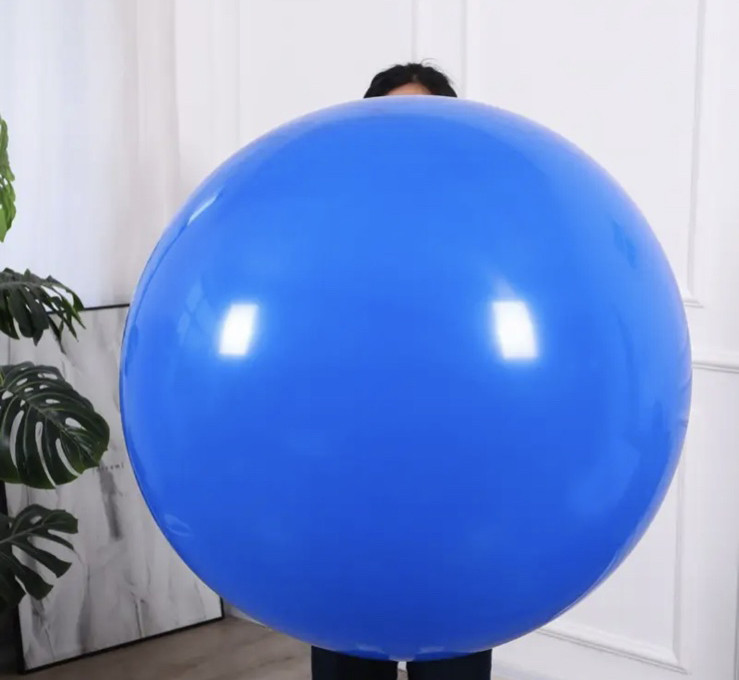 Велика Повітряна Куля Latex Balloon 36 дюймів 90 см Синій (00344)