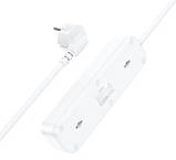 Мережевий подовжувач Hoco NS2 на 3 USB 1.8м 2.4А білий, фото 4