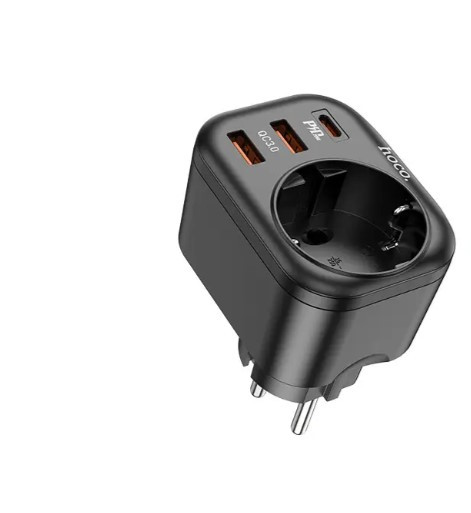 Мережевий пристрій з швидкою зарядкою HOCO NS3 2 USB/Type-C QC/PD 3.0 на 20W black
