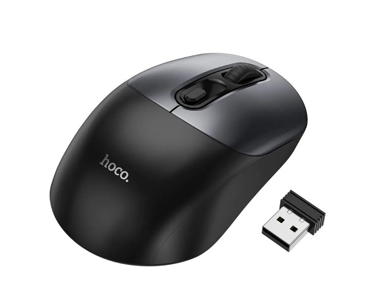 Безпровідна мишка HOCO GM28 1600 DPI для пк та ноутбука black-gray, фото 1