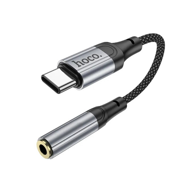 Аудіокабель перехідник Type-C на AUX 3.5mm HOCO LS36 black