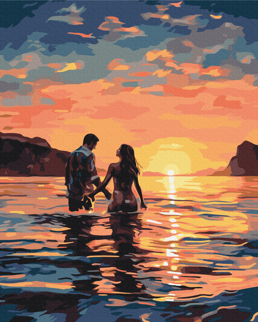 Картина за номерами 40х50 см. Закохані на світанку. Brushme, фото 1