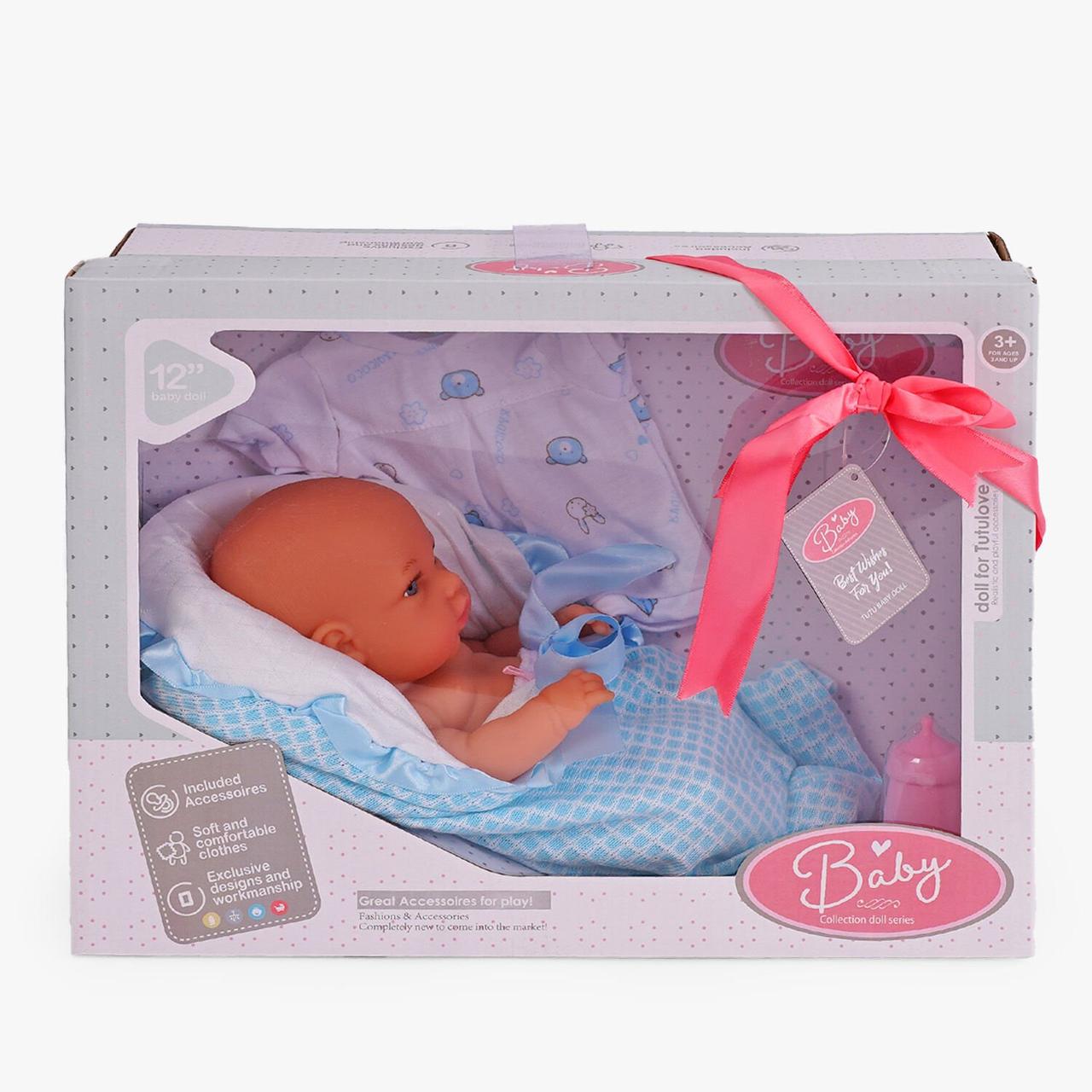 Пупс 9576 п’є з пляшечки, аксесуари, висота 29 см