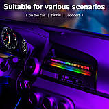 Музичний світильник Еквалайзер Sound-sensitive Music Atmoshere Light D1-RGB світлодіодна звукова 32 LED, фото 3