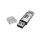 Флеш-накопичувач XON FlashDrive DuoConnect 128GB (USB 2.0 + USB Type-C) Сірий (FX2DX128MS 7591), фото 6
