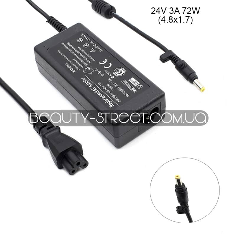 Блок живлення для ноутбука 24V 3А 72W 4.8x1.7 (B)