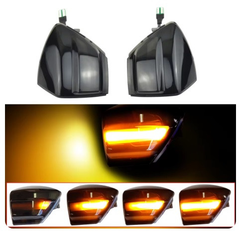 Повторювач повороту на дзеркалі Ford Kuga 1 2008-2012 Форд Куга (2шт динамічні чорні ЛЕД)