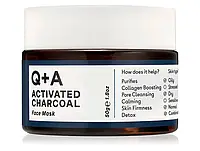 Маска для обличчя "детокс" з активованим вугіллям Q+A Activated Charcoal Face Mask