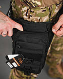 Сумка тактична на стегно SILVER KNIGHT black РА4980, фото 5