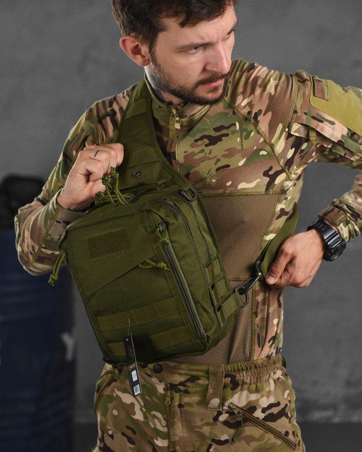 Нагрудна сумка Silver Knight олива РА4979, фото 1