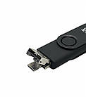 Флеш-накопичувач XON FlashDrive MultiConnect 128GB (USB 3.0 + USB Type-C + MicroUSB) Чорний (FX3M128PB 7652), фото 6