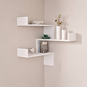 Кутова полиця для книг настінна, настінна полиця для дому з ДСП II NP-10