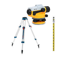 Комплект: Нівелір оптичний Sndway SW-32X (SW-A32) + рейка 5м жовта+ штатив Bosch BT160