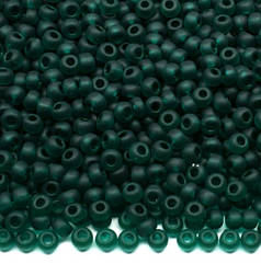Бісер чеський Preciosa 50710, матовий прозорий, смарагдовий (10 г)