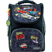 Рюкзак шкільний каркасний для хлопчика Kite Education 501 Hot Wheels 35*25*13см чорний