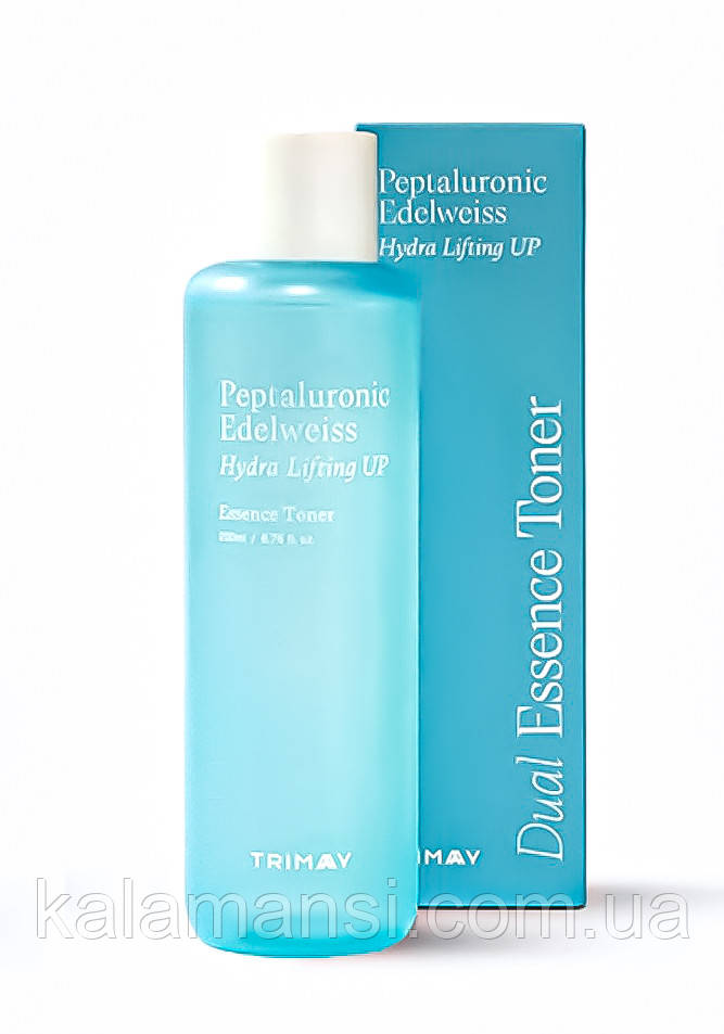 Ліфтинг тонер-есенція з пептидами та гіалуроновою кислотою Trimay Peptaluronic Edelweiss Hydra Lifting Toner 200мл