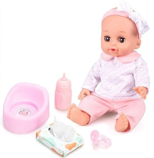 Інтерактивна лялька дитячий пупс 30 см для дівчаток, Набір з аксесуарами та функціями / Іграшка дитяча, фото 1