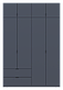 Розпашна Шафа для одягу Doros Лукас Графіт/Графіт 160х50х240 (80736287), фото 6