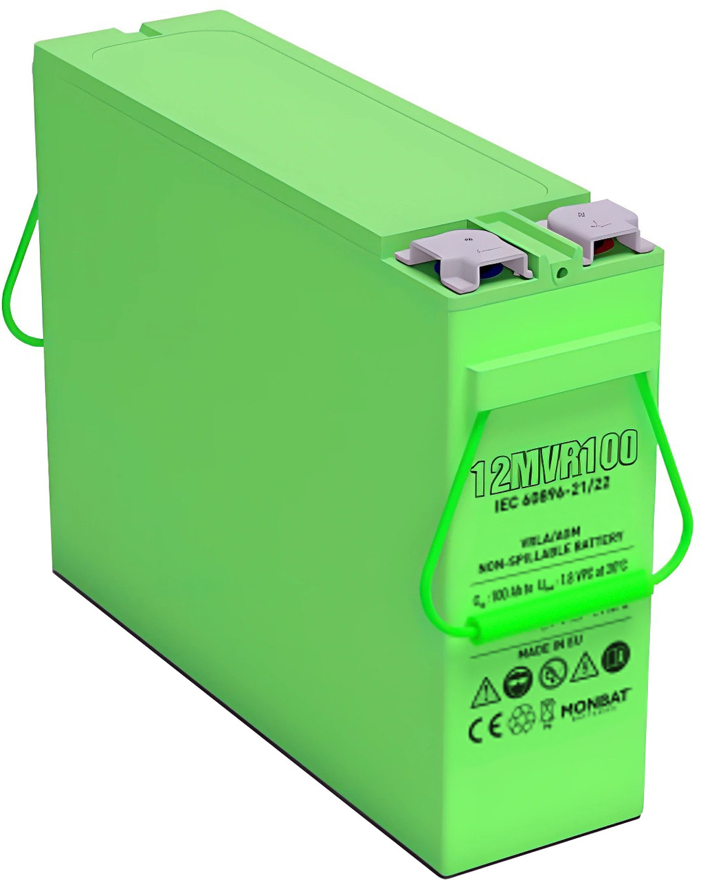 Акумуляторна батарея MONBAT FRONT TERMINAL 12MVR100 AGM 12V/100 Ah, 398x110x286 мм, 32,9 кг