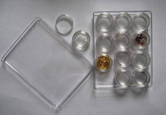 Органайзер складовою 12 баночок з закручується кришкою для бісеру | страз | алмазів | паєток