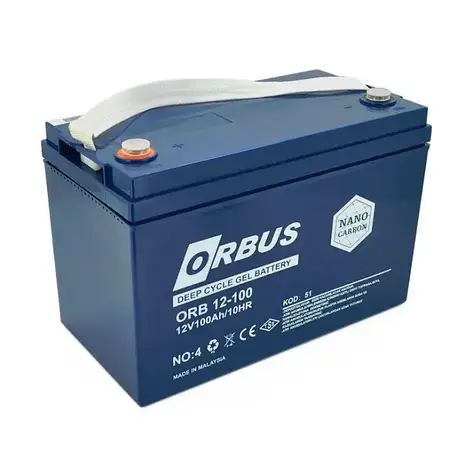 Акумулятор гелевий ORBUS 12V/100A для ДБЖ та інверторів, фото 1