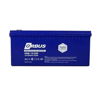 Акумулятор гелевий Orbus 12V/200AH для ДБЖ та інверторів, фото 1