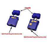 Надпотужний роз'єм QS8-S (тато) 8 mm 200 А колір синій, фото 4