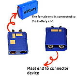 Надпотужний роз'єм QS8-S (тато) 8 mm 200 А колір синій, фото 3