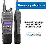 Комплект для Baofeng UV-82 Батарея BL8-3800 + Тангента 2 кн + Кабель для заряджання + Кабель FTDI червоний, фото 4