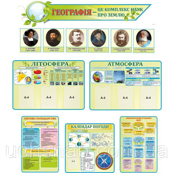 Сучасний кабінет географії в еко дизайні, фото 1