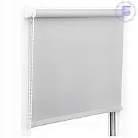 Роллеты на окна Рулонные шторы Ролета тканевая Рулонная штора Ролокассеты лен 550 Светло-серый