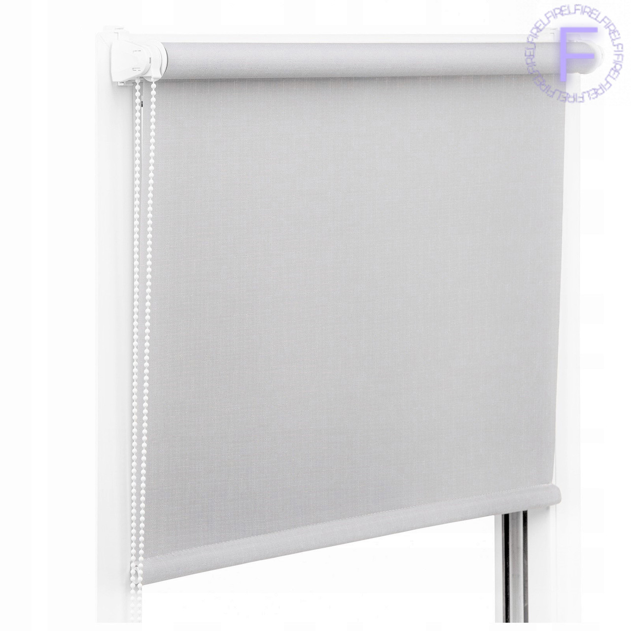 Роллеты на окна Рулонные шторы Ролета тканевая Рулонная штора Ролокассеты лен 550 Светло-серый - фото 1 - id-p2298356202