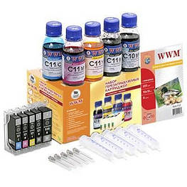 Комплект перезаправних картриджів WWM CANON IP4840/3600/4600/MP540/MG5140 (RC.CLI-521) - оригінал