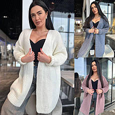 Кардиган жіночий, склад шерсть з акрилом oversize 44-56 (6) sin1524-5009, фото 5