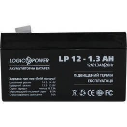 Батарея до ДБЖ LogicPower LPM 12В 1.3 Ач (4131) - оригінал
