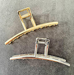 Крабі для волосся металеві гуртом 11*3,5 см 6 шт/уп  ЗОЛОТІ ТА СРІБНІ