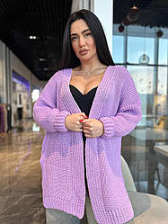 Кардиган жіночий, склад шерсть з акрилом oversize 44-56 (6) sin1524-5009