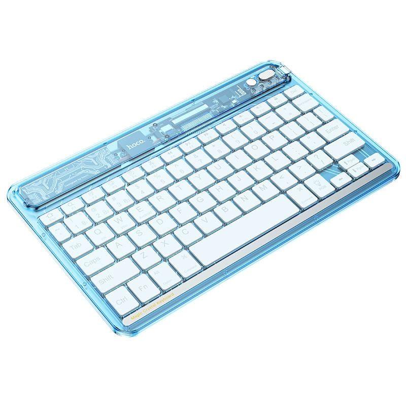 Клавіатура HOCO S55 Transparent Discovery edition Bluetooth, Wireless Ice Blue Mist