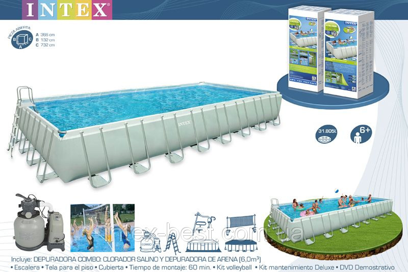 Каркасний Басейн Intex 28364 (54980) (732х366х132см)