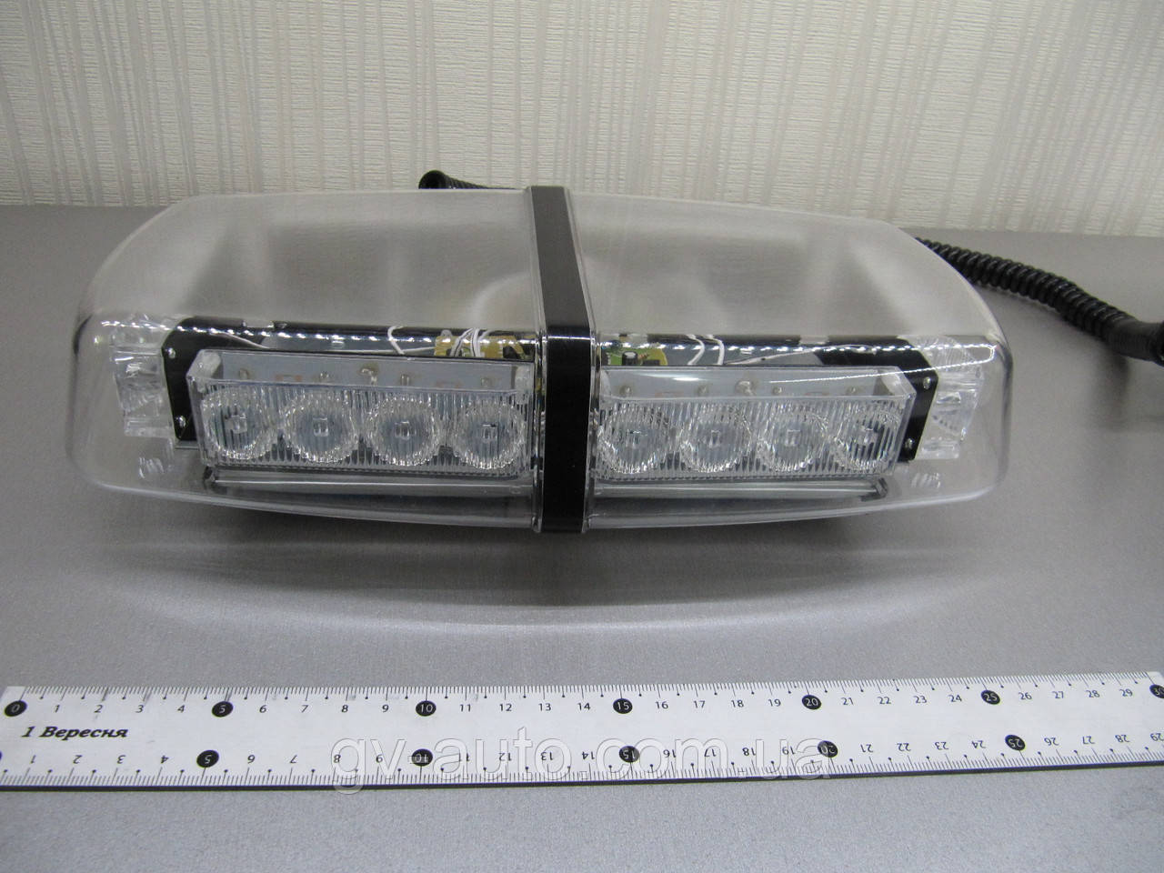 Световая панель проблесковая LED - 650-12-24V оранжевая. ( прозрачный корпус ) - фото 2 - id-p589869503