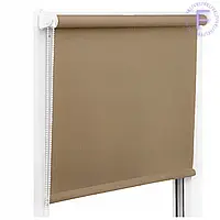 Роллеты на окна Рулонные шторы Ролета тканевая Рулонная штора Ролокассеты лен 502 Пісочно-бежевий