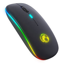 Бездротова мишка, 2.4ГГц і Bluetooth, АКБ підсвітка, iMice E-1300, чорна - оригінал