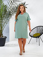 Стильна сукня, легка літня сукня-міді з софту батал "Royal"- розмір з 50 до 54"
