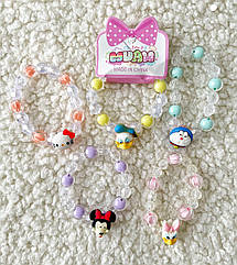 Дитячи браслети на резинці оптом 10 шт/уп МУЛЬТЯШКИ