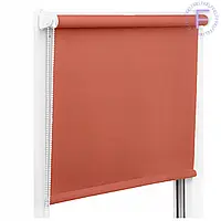 Роллеты на окна Рулонные шторы Ролета тканевая Рулонная штора Ролокассеты лен 860 Терракотовый