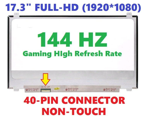 Матриця для ноутбука 17.3 Led Slim 1920x1080 40pin edp IPS 144Hz lvds роз'єм зліва внизу B173HAN03.2